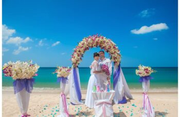 Свадебная церемония на пляже фото №21